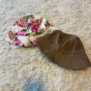 Floral and Brown Bucket Hats